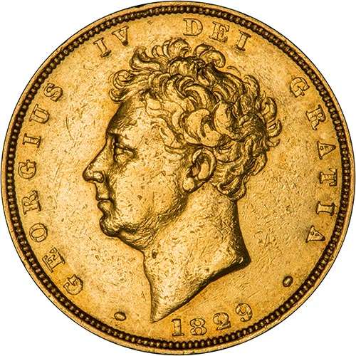 1829 George IV Sovereign Coin Rare Collectable Coins Online 