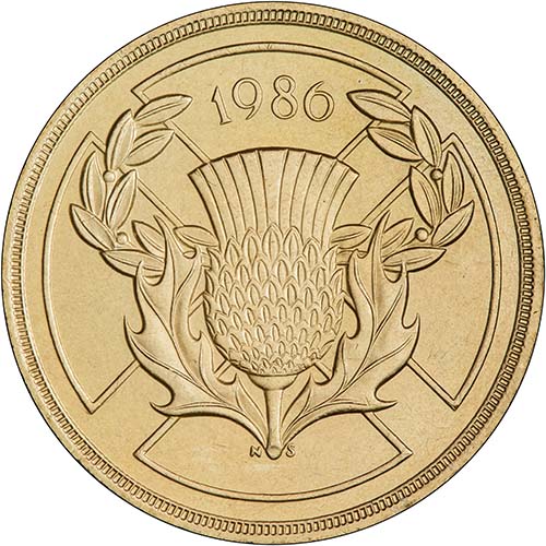 1986 Base Metal £2 Coin Ordinary Circulation - Commonwealth Games