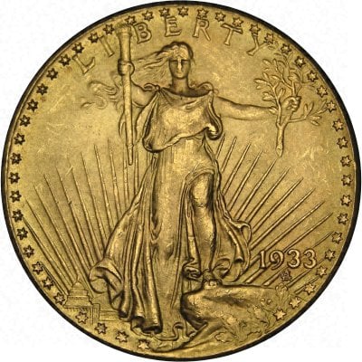 1933 Saint Gaudens Double Eagle Coin