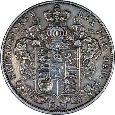 Dieu et Mon Droit First Appeared on Reverse George IV Halfcrowns