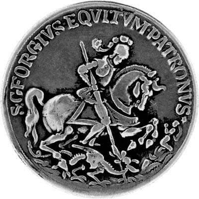 Reverse Of Saint George And The Dragon Silver Medallion
