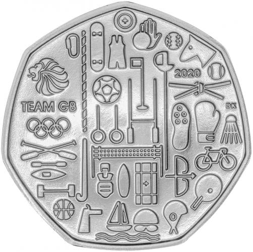 Team GB Silver 50 pence Olympics Collectable Coin 