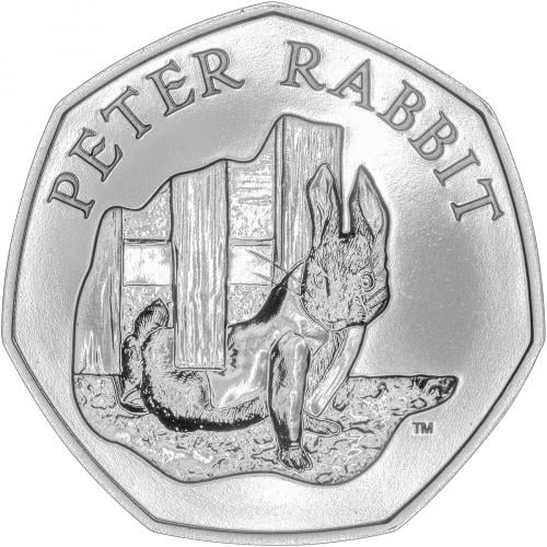 2020 Peter Rabbit 50 Pence Coin Beatrix Potter 