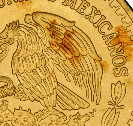Mexican Libertad Coin Red Spot Example