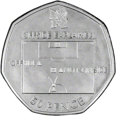 2012 Olympic 50 Pence London Offside Explained Coin