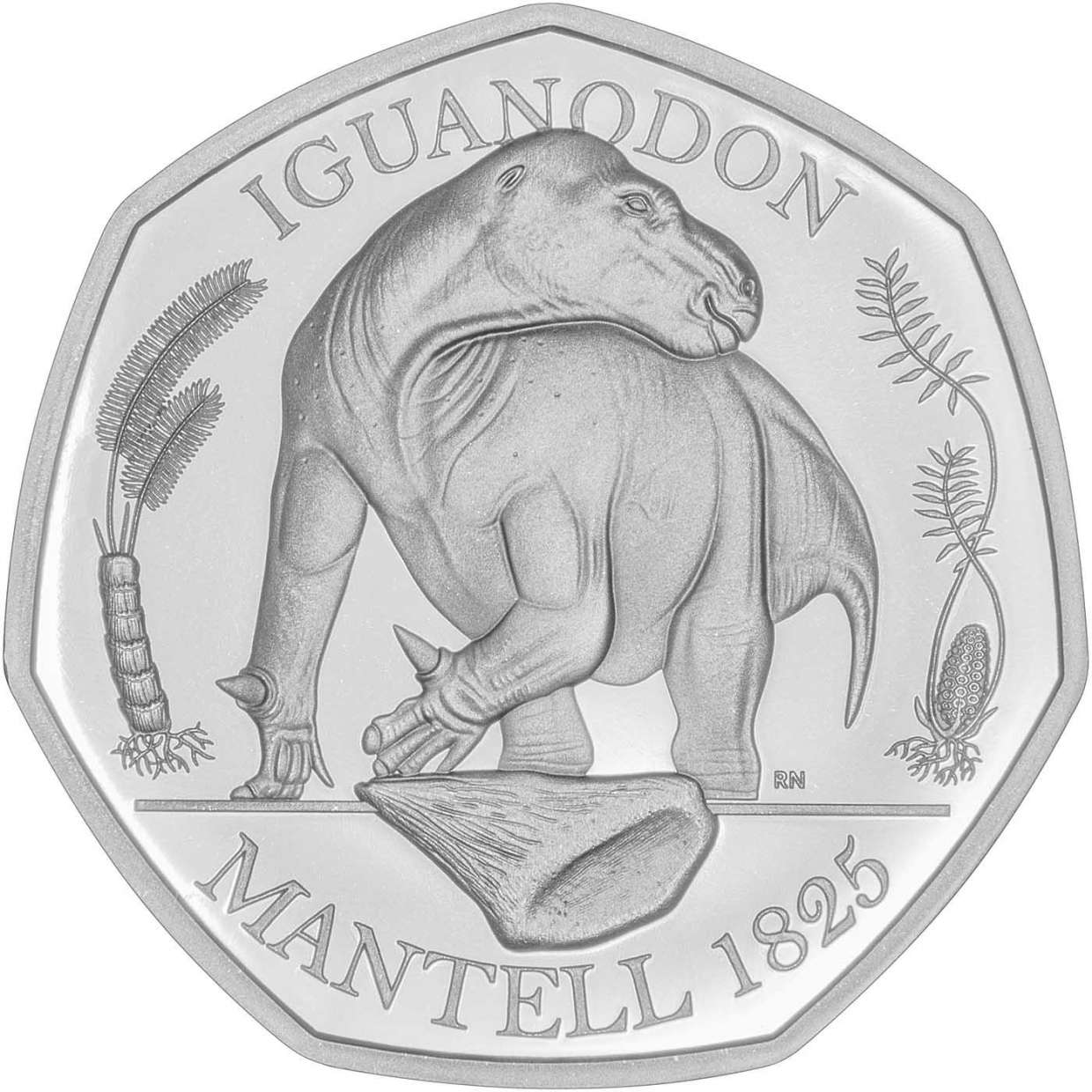 Iguanodon Reverse Collectable 50 Pence Dinosauria Collection