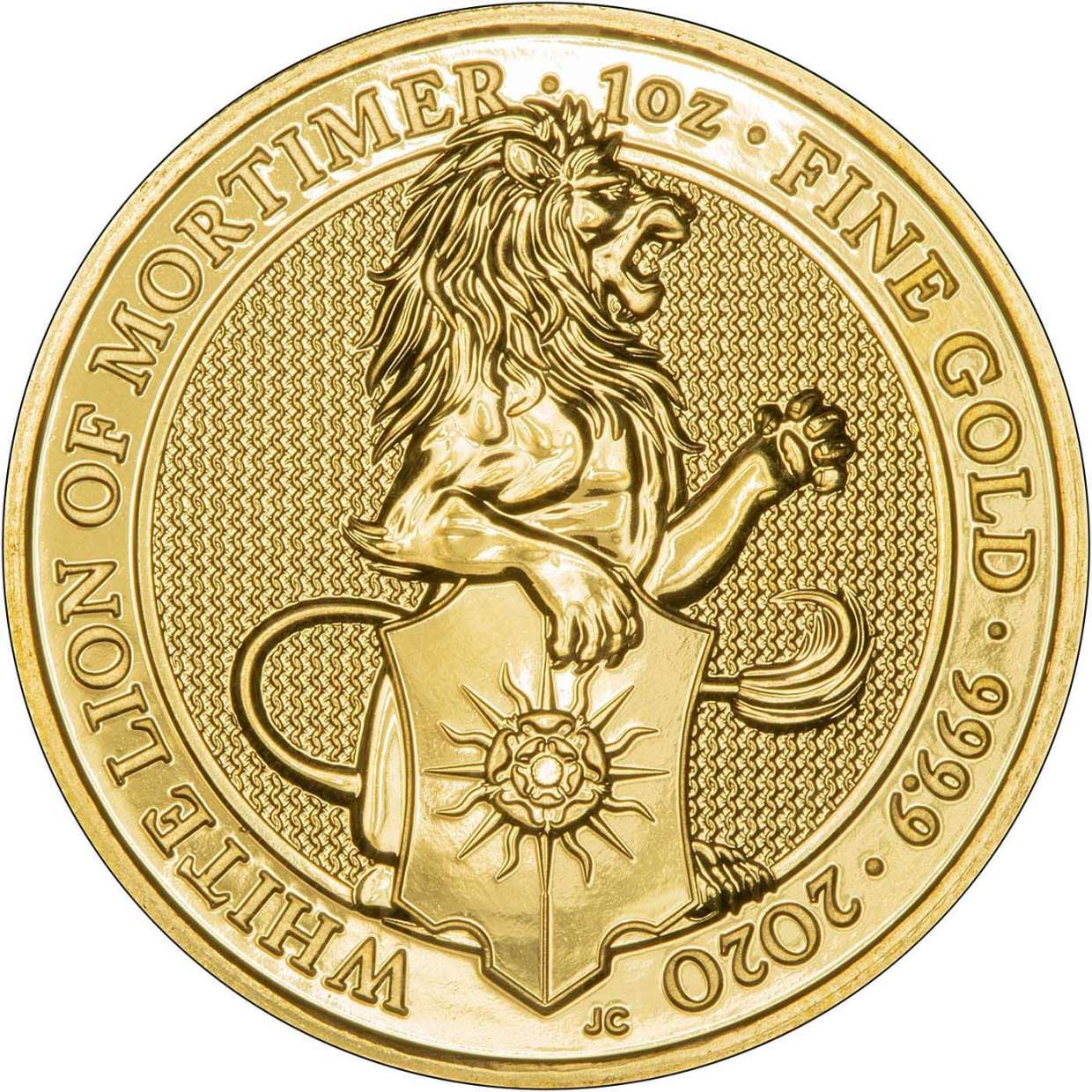 White Lion of Mortimer 1oz Gold Reverse