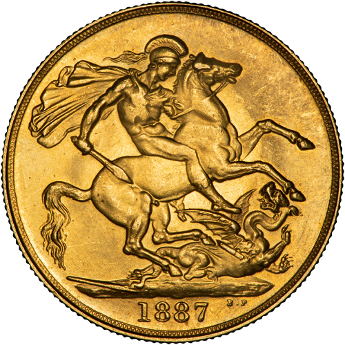 1887 Double Sovereign Reverse - Counterfeit
