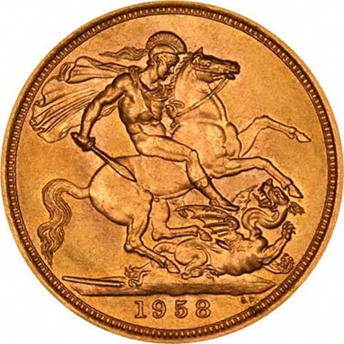 1958 Queen Elizabeth II Reverse - Genuine
