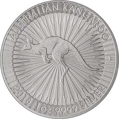 2018australia1oz1dollarkangaroosilverrev400