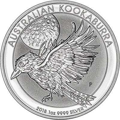 2018australia1oz1dollarkookaburrasilverrev400