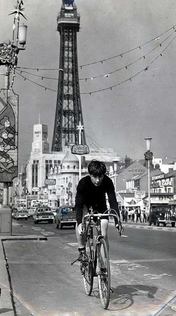 LC on bike in Blackpool